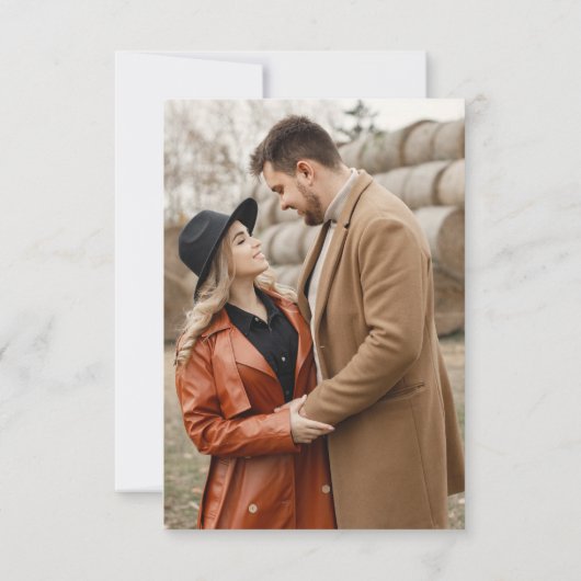 Herbst Herbst verlässt Rustikales Land Hochzeitser RSVP Karte (Rückseite)