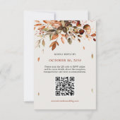 Herbst Herbst verlässt Rustikales Land Hochzeitser RSVP Karte (Rückseite)