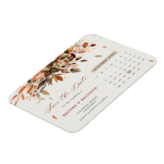 Herbst Herbst verlässt rustikales Land Save the Da Magnet (Linke Seite)