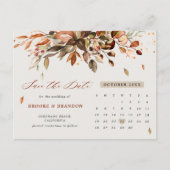 Herbst Herbst verlässt rustikales Land Save the Da Postkarte (Vorderseite)