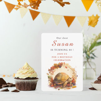 Herbst/Herbst - Vibes Tortoise - Geburtstag Einladung