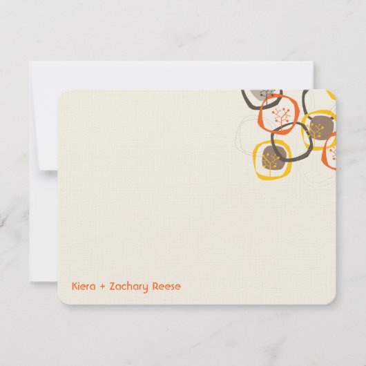 Herbst/Herbst-Wald-Ringe Hochzeit Dankeskarte (Vorderseite)