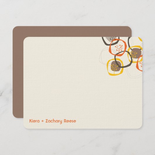 Herbst/Herbst-Wald-Ringe Hochzeit Dankeskarte (Vorne/Hinten)