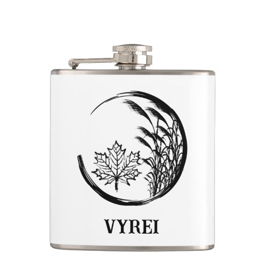 Herbst/Herbst-Wappen Flachmann (Vorderseite)