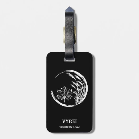 Herbst/Herbst-Wappen Gepäckanhänger (Rückseite vertikal)