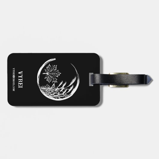 Herbst/Herbst-Wappen Gepäckanhänger (Rückseite horizontal)