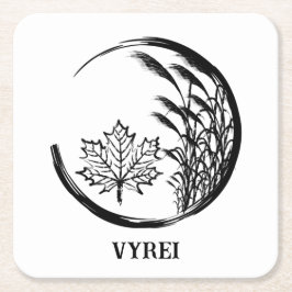 Herbst/Herbst-Wappen Rechteckiger Pappuntersetzer