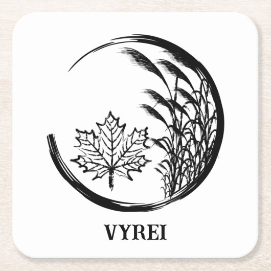 Herbst/Herbst-Wappen Rechteckiger Pappuntersetzer (Vorderseite)