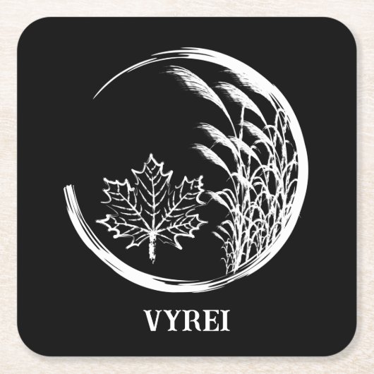 Herbst/Herbst-Wappen Rechteckiger Pappuntersetzer (Vorderseite)