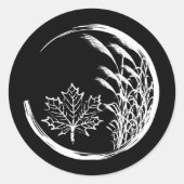 Herbst/Herbst-Wappen Runder Aufkleber (Vorderseite)