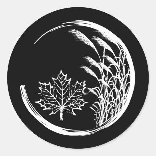 Herbst/Herbst-Wappen Runder Aufkleber (Vorderseite)