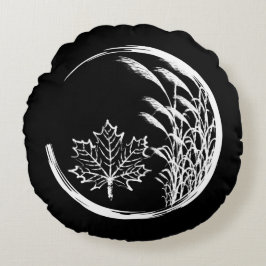 Herbst/Herbst-Wappen Rundes Kissen