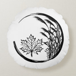 Herbst/Herbst-Wappen Rundes Kissen