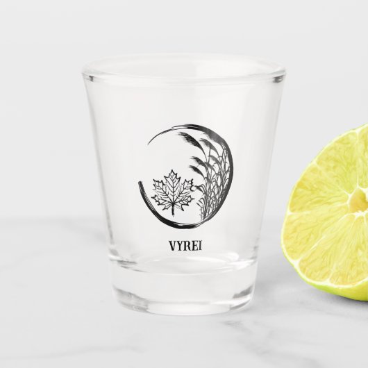 Herbst/Herbst-Wappen Schnapsglas (Vorderseite)