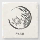 Herbst/Herbst-Wappen Steinuntersetzer (Vorderseite)