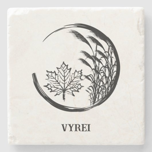 Herbst/Herbst-Wappen Steinuntersetzer (Vorderseite)