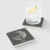 Herbst/Herbst-Wappen Steinuntersetzer (Seitenansicht)