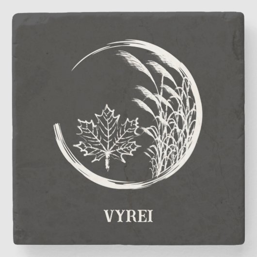 Herbst/Herbst-Wappen Steinuntersetzer (Vorderseite)