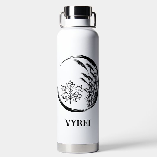 Herbst/Herbst-Wappen Trinkflasche (Rückseite)