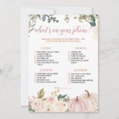 Herbst Herbst Was ist auf deiner Telefonkarte? Einladung (Vorderseite)