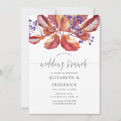 Herbst - Herbst-Wasserfarbe - Hochzeitsfeier Einladung (Vorderseite)