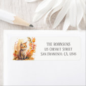 Herbst/Herbst Wasserfarbe Kitten Rücksendeadresse (Insitu)