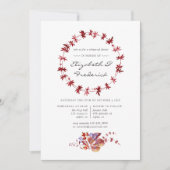 Herbst - Herbst Wasserfarben Bridesmais Luncheon Einladung (Vorderseite)