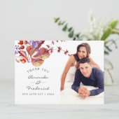 Herbst - Herbst-Wasserfarbenhochzeit Danke Foto (Stehend Vorderseite)