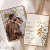 Herbst Herbst Wildblume Foto Brautparty Einladung