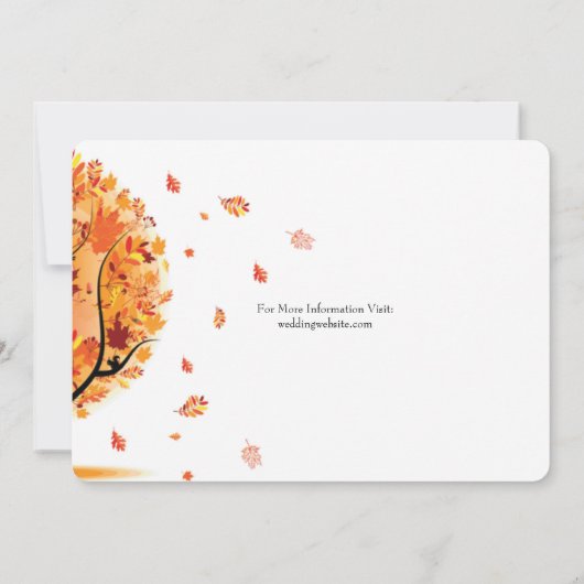 Herbst/Herbstbaum Einladung (Rückseite)