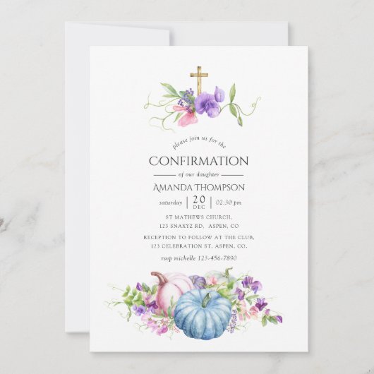 Herbst - Herbstbestätigung Einladung (Vorderseite)