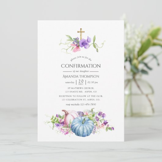 Herbst - Herbstbestätigung Einladung (Stehend Vorderseite)