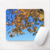 Herbst, Herbstblätter, Bäume und blauer Himmel Mousepad (Mit Mouse)