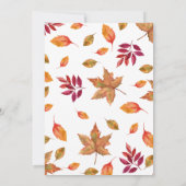 Herbst Herbstblüte oder Gärtnerspiel bearbeitbar Einladung (Rückseite)