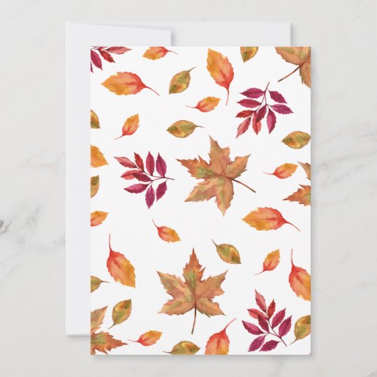 Herbst Herbstblüte oder Gärtnerspiel bearbeitbar Einladung (Rückseite)