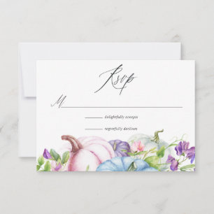 Herbst - Herbstblütenhochzeit RSVP Karte
