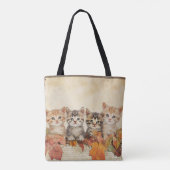 Herbst Herbsternte Katzen Tasche (Rückseite)