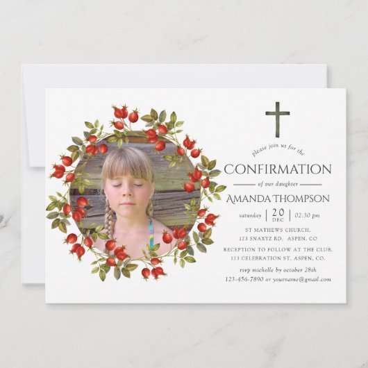 Herbst - Herbstfarbenbestätigung Einladung (Vorderseite)