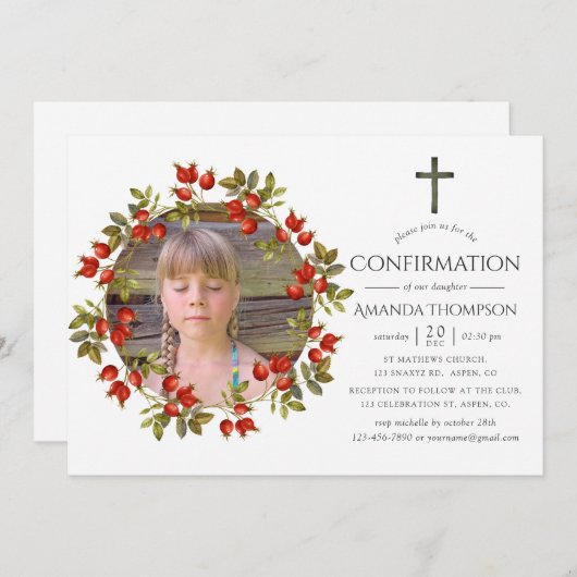 Herbst - Herbstfarbenbestätigung Einladung (Vorne/Hinten)