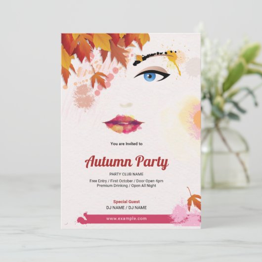 Herbst/Herbstfestival Flyer Einladung (Stehend Vorderseite)