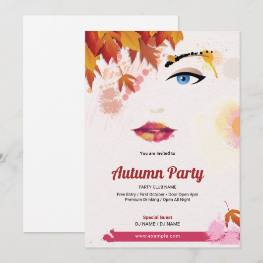 Herbst/Herbstfestival Flyer Einladung (Vorne/Hinten)