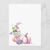 Herbst - Herbstflorale Hochzeitsgäste Details Begleitkarte (Rückseite)