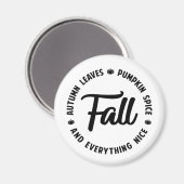 Herbst - Herbstgänge - Kürbisgewürze Magnet (Vorderseite/Rückseite)