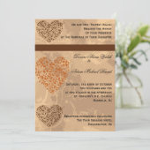 Herbst/Herbsthochzeit Einladung (Stehend Vorderseite)