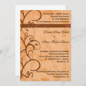 Herbst/Herbsthochzeit Einladung (Vorne/Hinten)