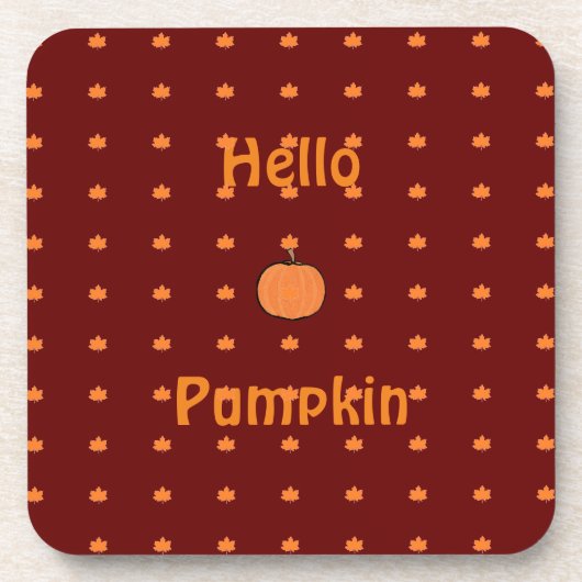 Herbst/Herbstkürbis Getränkeuntersetzer (Vorderseite)