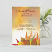 Herbst Herbstlaub Bridal Dusche Einladung (Stehend Vorderseite)