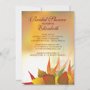Herbst Herbstlaub Bridal Dusche Einladung