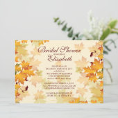 Herbst Herbstlaub Bridal Dusche Einladung (Stehend Vorderseite)