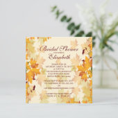 Herbst Herbstlaub Bridal Dusche Einladung (Stehend Vorderseite)